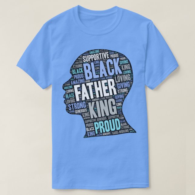 Camiseta Palabras del Día del Padre Negro en Afro (Diseño del anverso)