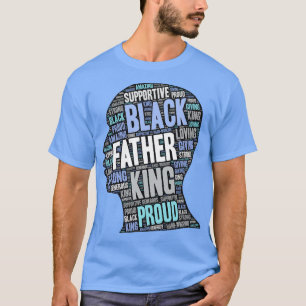 Camiseta Palabras del Día del Padre Negro en Afro