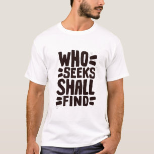 Camiseta Palabras dibujadas a mano que busca encontrar