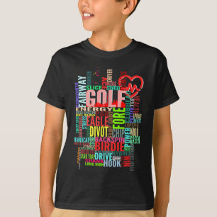 Camiseta Palabras divertidas de golf 