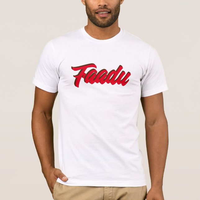 Camiseta Palabras en jerga hindi Faadu Divertidas palabras  (Anverso)