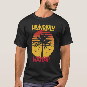 Camiseta Palabras Hawaii Honolulu Océano Surf