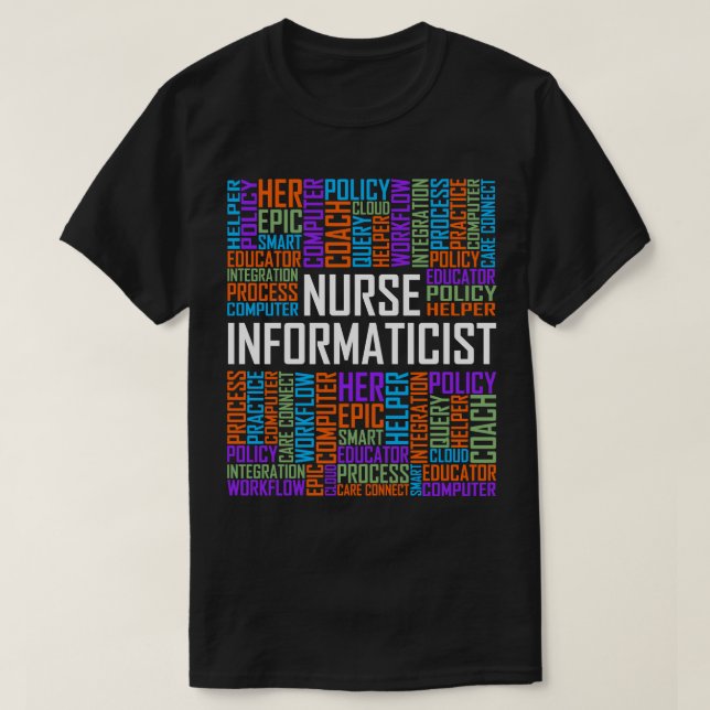 Camiseta Palabras informatistas de enfermería (Diseño del anverso)