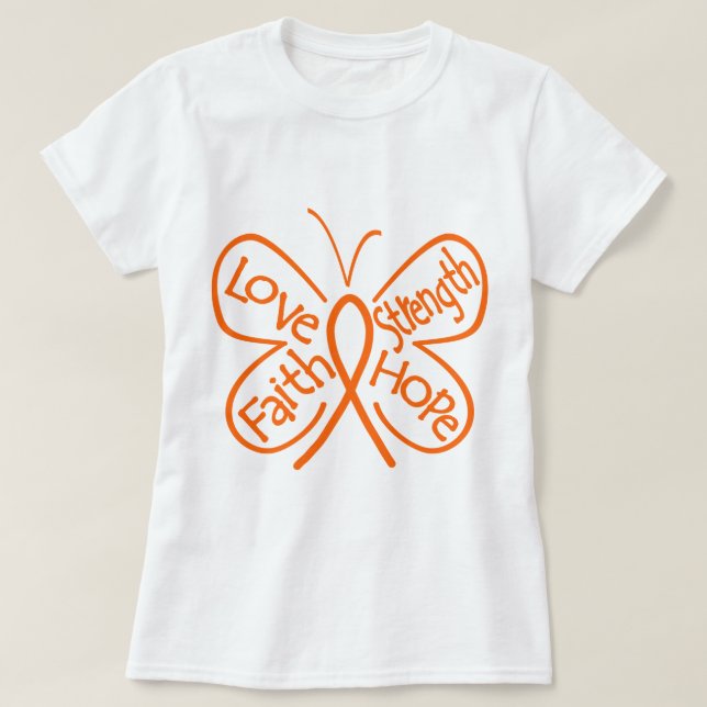 Camiseta Palabras inspiradoras de la mariposa de la (Diseño del anverso)
