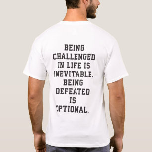 Camiseta Palabras inspiradoras: Desafío frente a derrota