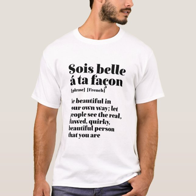 Camiseta Palabras inspiradoras francesas hermosas Sois Bell (Anverso)