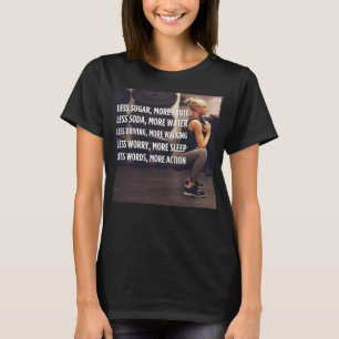 Camiseta Palabras Inspiradoras sobre la aptitud de las muje
