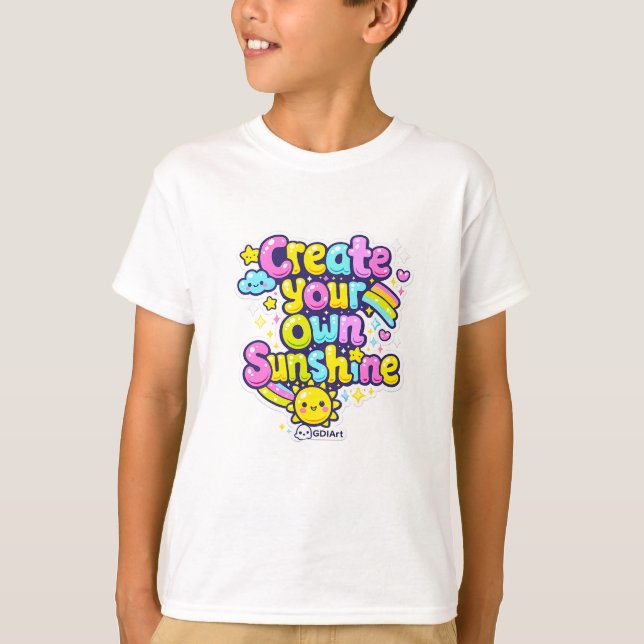 Camiseta Palabras Kawaii - Crea Tu Propio Sol (Anverso)