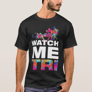 Camiseta Palabras Motivacionales Triatlón Coloridas Moderna