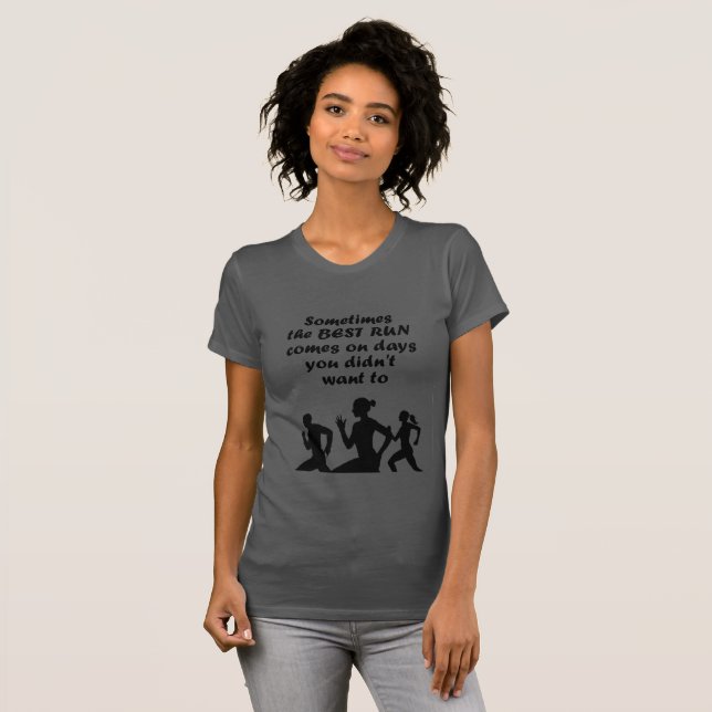 Camiseta Palabras Motivantes, Correr Cita La Mejor Ejecució (Anverso completo)