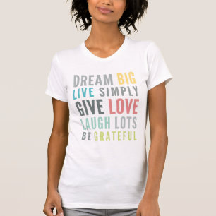 Camiseta PALABRAS MOTIVATIVAS PARA AMAR POR LA tipografía m