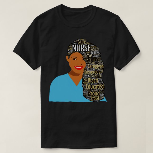 Camiseta Palabras negras en el cabello afro (Diseño del anverso)