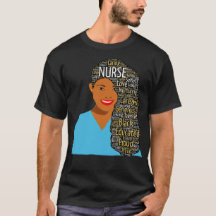 Camiseta Palabras negras en el cabello afro