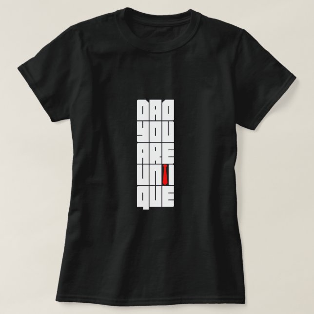 Camiseta Palabras Papá Eres Único (Diseño del anverso)