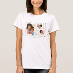 Camiseta Palabras para el mejor Collage de fotos familiar d