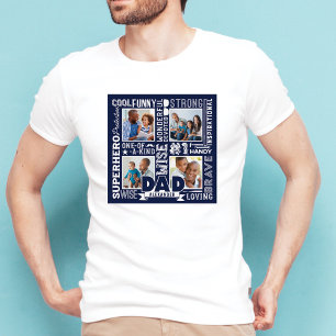 Camiseta Palabras para la Marina de Collage de fotos del Dí