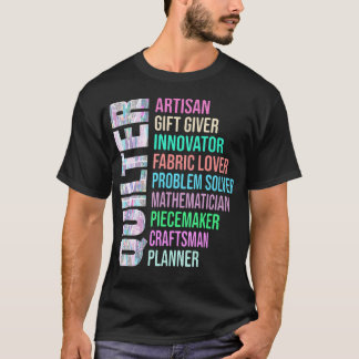 Camiseta Palabras que describen a una costurera de colchas