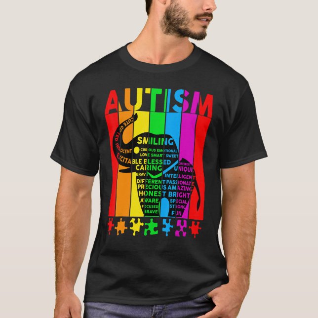 Camiseta Palabras Que Describen El Espectro Del Autismo Que (Anverso)