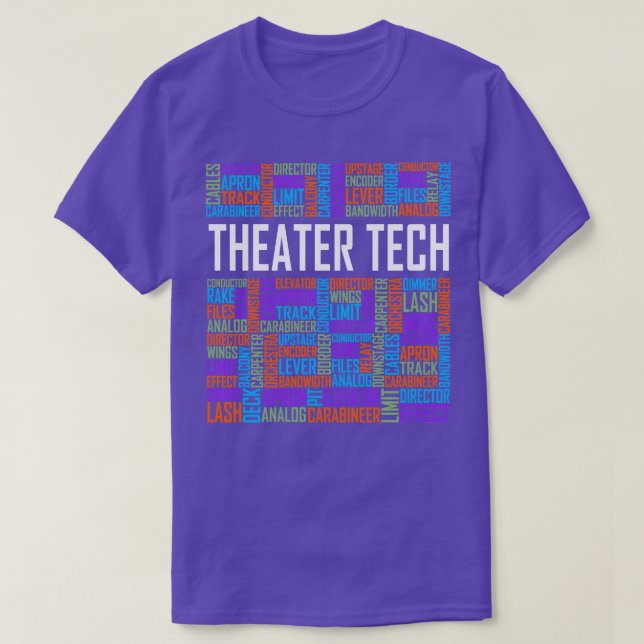 Camiseta Palabras tecnológicas del teatro (Diseño del anverso)