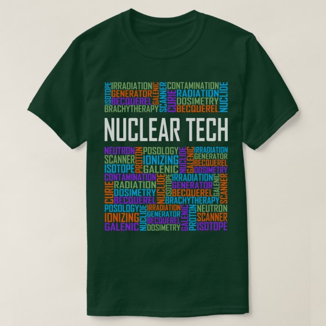 Camiseta Palabras tecnológicas nucleares (Diseño del anverso)