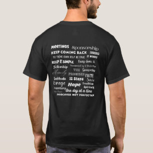 Camiseta Palabras y lemas de recuperación en 12 pasos