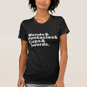Camiseta Palabras y pentáculos y copas y espadas   Tarjetas