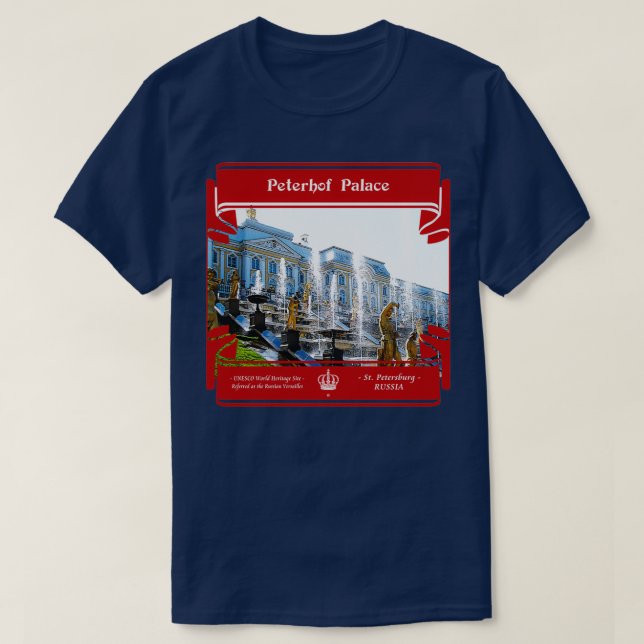 Camiseta Palacio de Peterhof Rusia (Diseño del anverso)