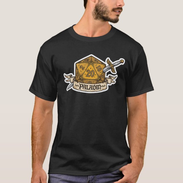 Camiseta Paladin D20 Class Crest (Anverso)