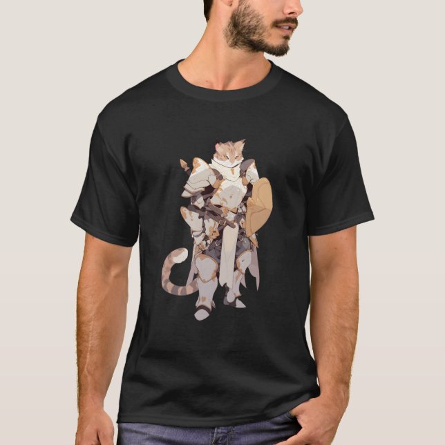 Camiseta Paladín de gato heroico (Anverso)