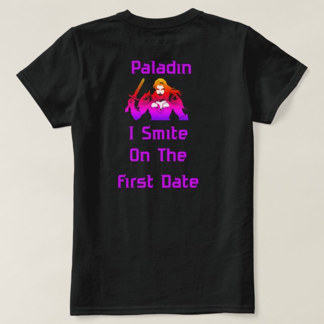 Camiseta Paladin Smite On First Date (Reverso del diseño)