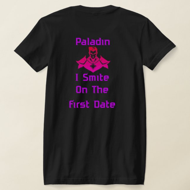 Camiseta Paladin Smite On First Date (Distribución Reverso )