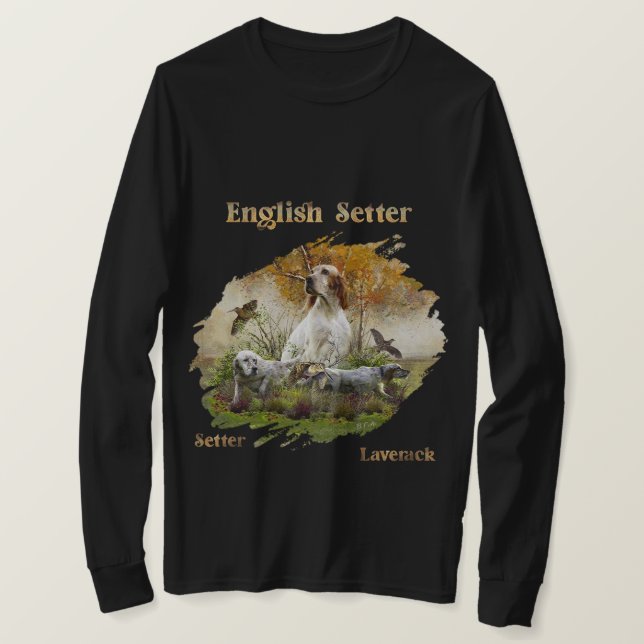 Camiseta Palangrería inglesa con faisanes, arte (Anverso del diseño)