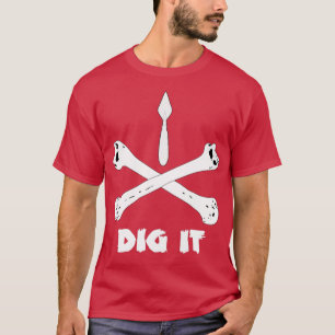Camiseta palangrería y huesos cruzados para la arqueología
