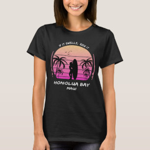 Camiseta Palas de surf de la bahía Maui Honolua Hawaii Waik
