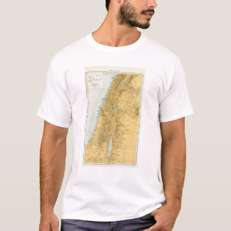 Camiseta Palastina - mapa del atlas de Palestina