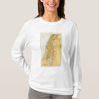 Camiseta Palastina - mapa del atlas de Palestina