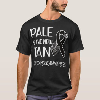 Camiseta Pale Is The New Tan Skin Cancer Survivor Melanoma