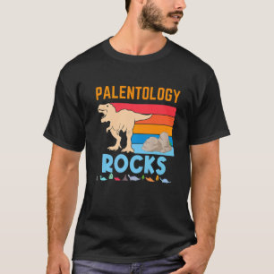 Camiseta Palentología Rocks Retro Dinosaurio Rock Diversión