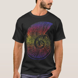 Camiseta Paleontología Ammonita Fossil acuarcolar Shell Gif