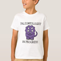 Paleontólogo En Curso Triceratops Púrpura Muchacho