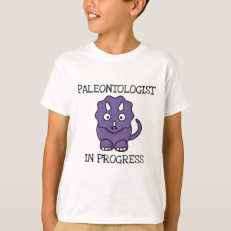 Camiseta Paleontólogo En Curso Triceratops Púrpura Muchacho