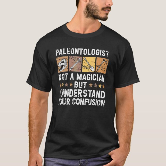 Camiseta Paleontólogo No Dinos De Dinosaurio Mágico 1 (Anverso)