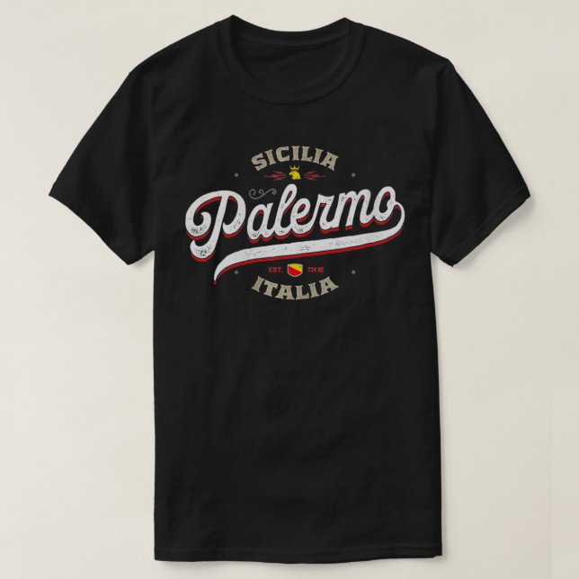 Camiseta Palermo Sicilia Italia Vintage Sicilia Itali (Diseño del anverso)