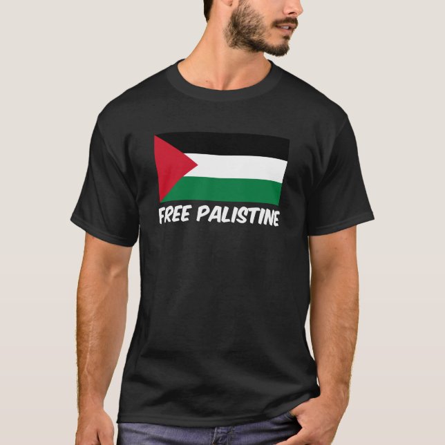 Camiseta Palestina ت la bandera palestina libre de bandera  (Anverso)