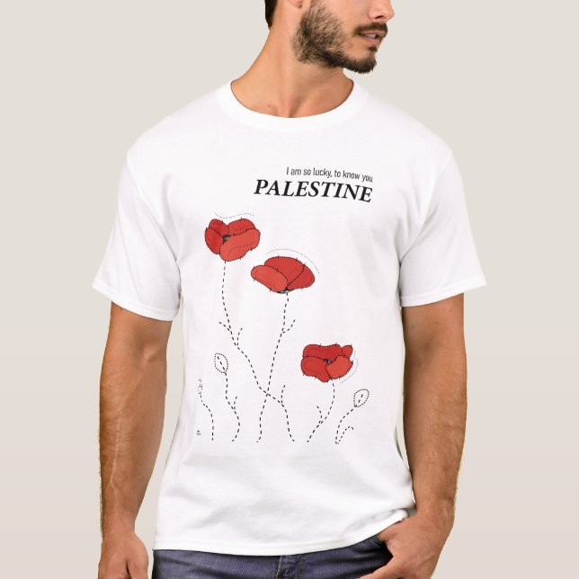 Camiseta Palestina adorna diseño minimalista moderno (Anverso)