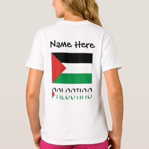 Camiseta Palestina Bandera Palestina Negra Personalización