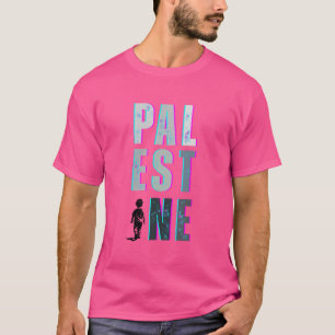 Camiseta PALESTINA - Camisa de protesta rosa y de
