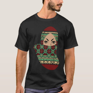 Camiseta Palestina: Chica palestino con hiyab cruzado