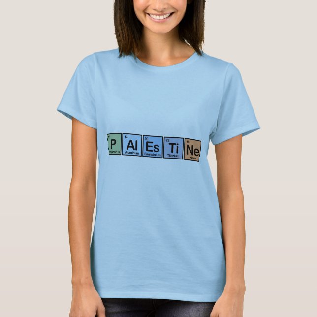 Camiseta Palestina hizo de elementos (Anverso)
