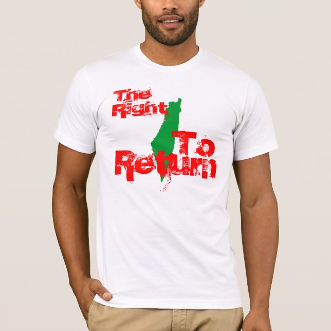 Camiseta Palestina: La derecha de volver (Anverso)